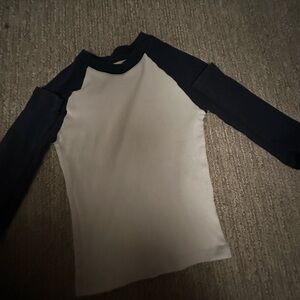 Hollister Blue and White Crewneck